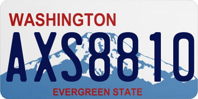 WA license plate AXS8810