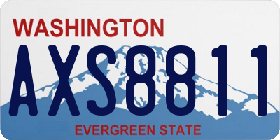 WA license plate AXS8811