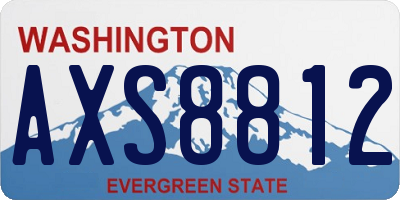 WA license plate AXS8812