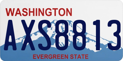 WA license plate AXS8813