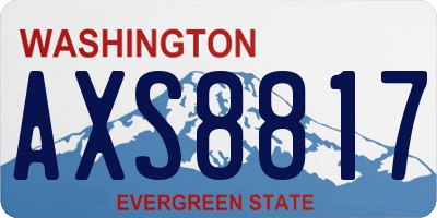 WA license plate AXS8817
