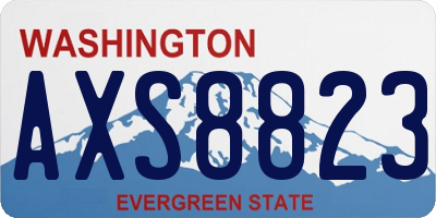 WA license plate AXS8823