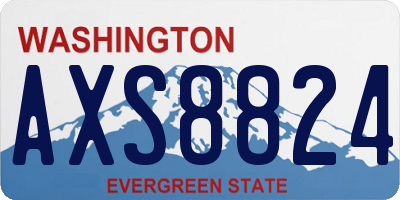 WA license plate AXS8824