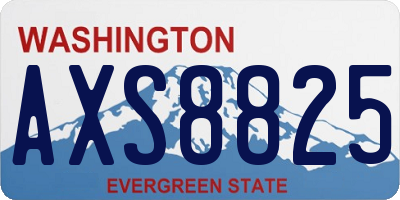 WA license plate AXS8825
