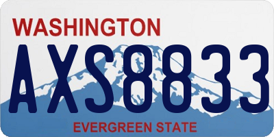WA license plate AXS8833