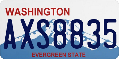 WA license plate AXS8835