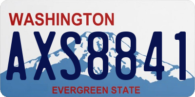 WA license plate AXS8841