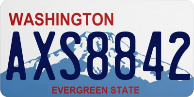 WA license plate AXS8842