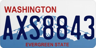 WA license plate AXS8843