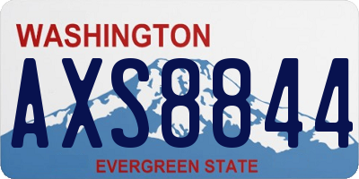 WA license plate AXS8844