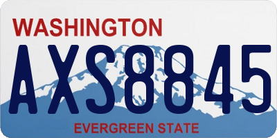 WA license plate AXS8845