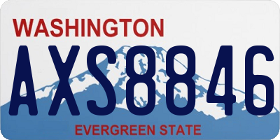 WA license plate AXS8846