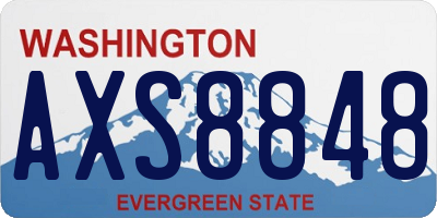 WA license plate AXS8848