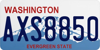 WA license plate AXS8850