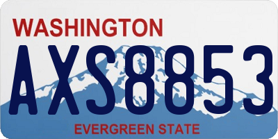 WA license plate AXS8853