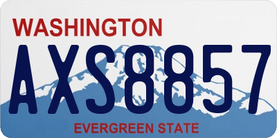 WA license plate AXS8857