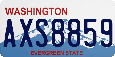 WA license plate AXS8859