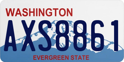 WA license plate AXS8861