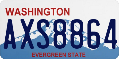 WA license plate AXS8864