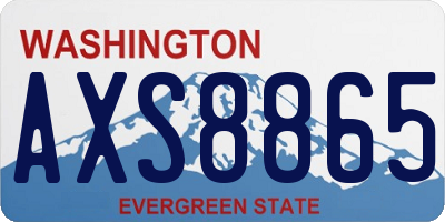 WA license plate AXS8865