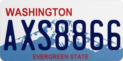 WA license plate AXS8866
