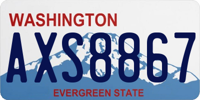 WA license plate AXS8867