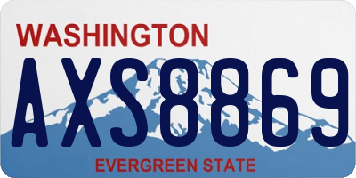 WA license plate AXS8869