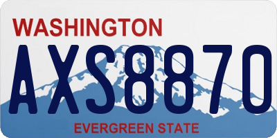 WA license plate AXS8870