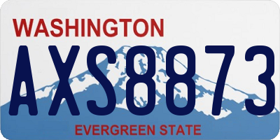 WA license plate AXS8873