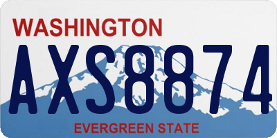 WA license plate AXS8874