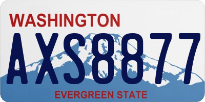 WA license plate AXS8877