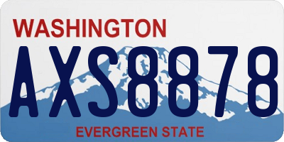 WA license plate AXS8878