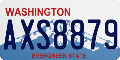 WA license plate AXS8879