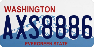 WA license plate AXS8886