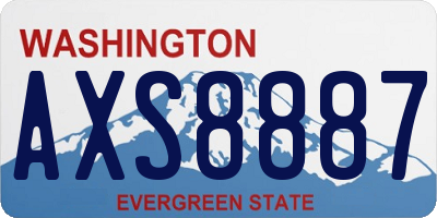 WA license plate AXS8887