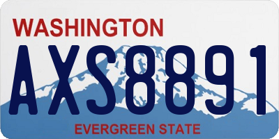 WA license plate AXS8891