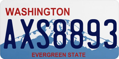 WA license plate AXS8893