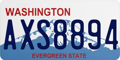 WA license plate AXS8894