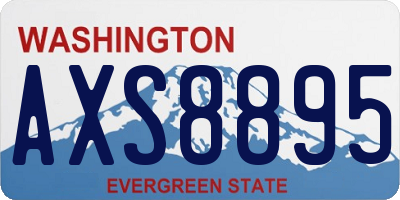 WA license plate AXS8895