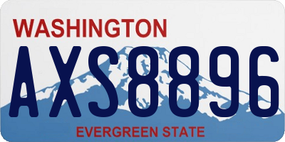 WA license plate AXS8896