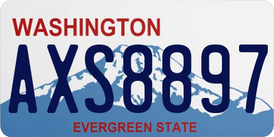 WA license plate AXS8897