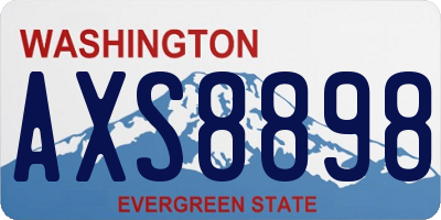 WA license plate AXS8898