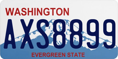 WA license plate AXS8899