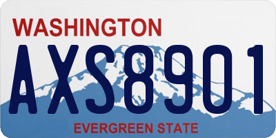 WA license plate AXS8901