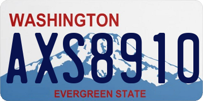 WA license plate AXS8910