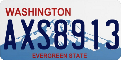WA license plate AXS8913