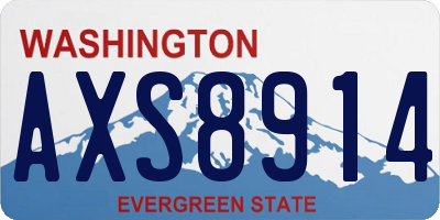 WA license plate AXS8914