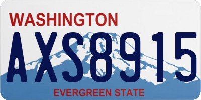 WA license plate AXS8915