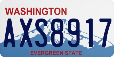 WA license plate AXS8917