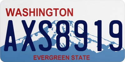WA license plate AXS8919